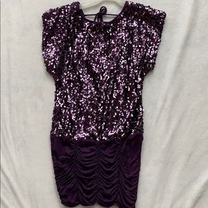 Purple sequin dress size SMALL